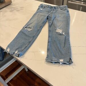 Mother Light Blue Distressed Women’s Jeans - Classic Relaxed Fit